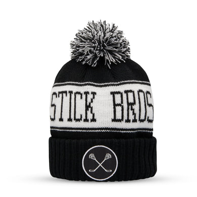 Stick Bros Black and White Knit Hat
